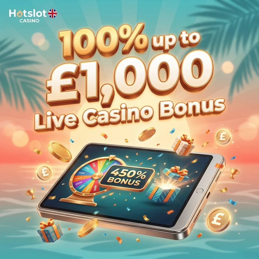 100% up to £1,000Live Casino Bonus